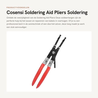 Dailygoods - Soldering Aid Pliers - Soldering Pliers - Ideaal voor autotechniek - Metaal - Wire Clamping Tools - Perfect voor lassen - Geschikt voor a...