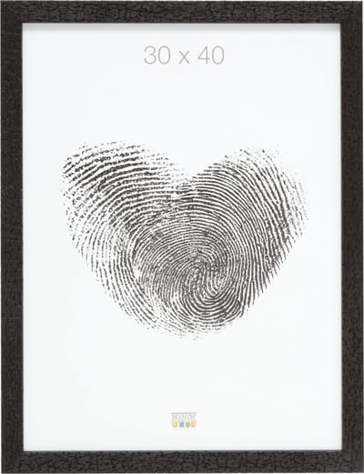 Deknudt Frames fotolijst S45RL2 - zwart - burned wood look - 30x40 cm