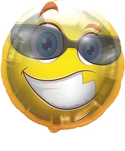 Folat - Folieballon Emoticon Fun 46 cm - Valentijnsdag versiering - Valentijnsdag cadeau - valentijnsdag