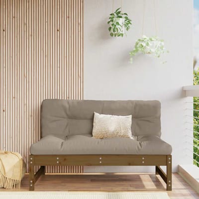 vidaXL - Middenbank - 120x80 - cm - massief - grenenhout - honingbruin