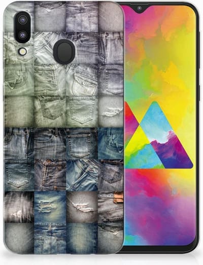 Silicone Back Cover Samsung Galaxy M20 (Power) Spijkerbroeken