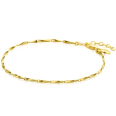 Zinzi Goud Verguld Zilveren Pijlvormige Schakelarmband | 1,5mm 17,5-20cm ZIA2414G