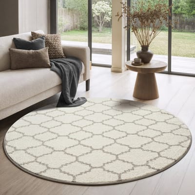 Muratap Rond boho klasik | laagpolig vloerkleed | modern tapijt | woonkamer, slaapkamer