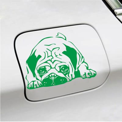 Bumpersticker - Hond - 11,6 X 16 - Groen