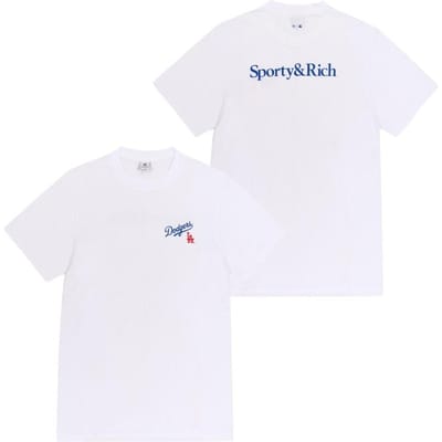 SporTy   Rich Unisex T-shirt Dodgers Serif Wh01 TO043627666WH01 WHITE (M)