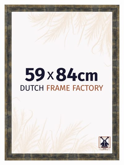 Fotolijst 59x84 cm - MDF - Blauw Goud Gemeleerd - Praag