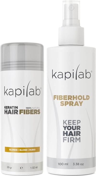 Kapilab Hair Fibers Voordeelset 29 gram - Blond - Keratine Haarvezels voor direct voller haar - 100% natuurlijk - Gemaakt in Europa