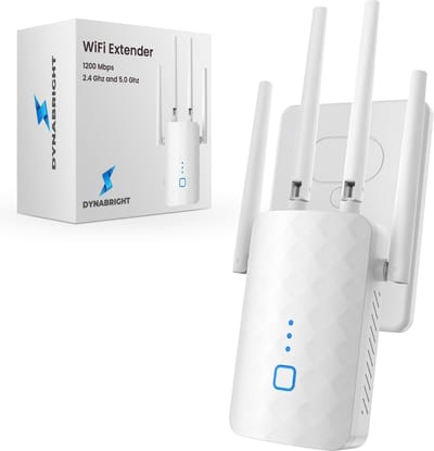 DynaBright - WiFi Versterker Stopcontact - 1200 Mbit/s - WiFi Repeater - 5.8G & 2,4 G - Dual-Band - WiFi Booster - WiFi Extender