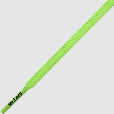 Goalies Slim Rond 4 mm x 125 cm Geel - Neon green - Voetbalschoen veters - MrLacy Hexagrip schoenveter