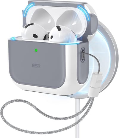 Beschermhoes voor AirPods 4 (2024 USB-C) met Draadloos Opladen en Polsband