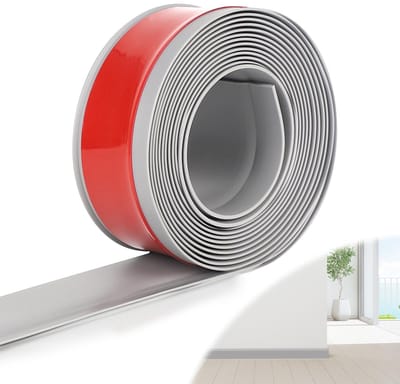 Dailygoods- Plinten 5 cm x 5 m - PVC Sealing Strip - Zelfklevende Plinten - Waterdicht - Flexibel - Schokbestendig - Vloerstrip