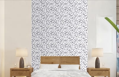 Behang - Fotobehang Muzieknoten - Patronen - Muziek - Breedte 140 cm x hoogte 220 cm