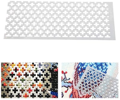 Cosensi- Ruler Hoogwaardige RVS - Vierkante Liniaal - Diamond Painting Tool - Mosaïek/Hekwerk - Antislip - Eenvoudig in Gebruik - Diamant Schilderen
