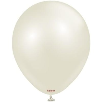 Ballons en Latex Kalisan Aura Blanc Ivoire, Beige, Crème, 12cm, 50Pcs.