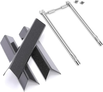 Vervangende Flavorizer Bars en Branders voor Weber Spirit I & II E210 E220 S210 S220, Geschikt voor Gasgrills, Aroma Rails en Branders, 12.5 x 9.7 x 45 cm