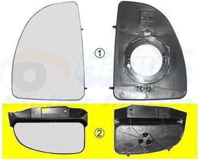 VanWezel 1747833 - Miroir rétroviseur gauche pour Citroen Jumper de 2002 à 2006