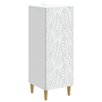 vidaXL - Dressoir - Wit - 33 - x - 34,5 - x - 90 - cm - Bewerkt - hout