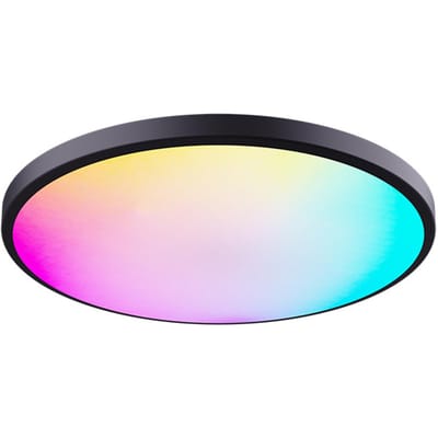 RGBCW Plafondlamp Volledige Kleur Dimmen Intelligente RF Afstandsbediening Slaapkamer Ronde Plafondlamp US Plug zwart