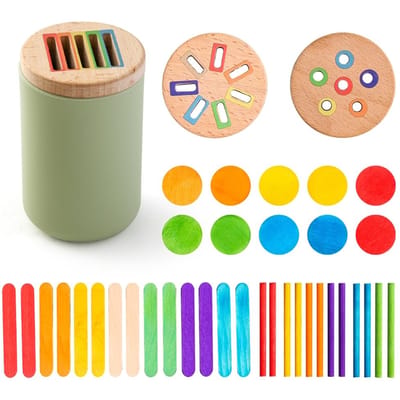 0-12 Maanden Montessori Siliconen Speelgoed Kleuren Sorteren Fijne Motoriek Speelgoed Vormen Matchen Sensorisch Speelgoed Vroeg Educatief Puzzel Speelgoed Voor Peuters beige