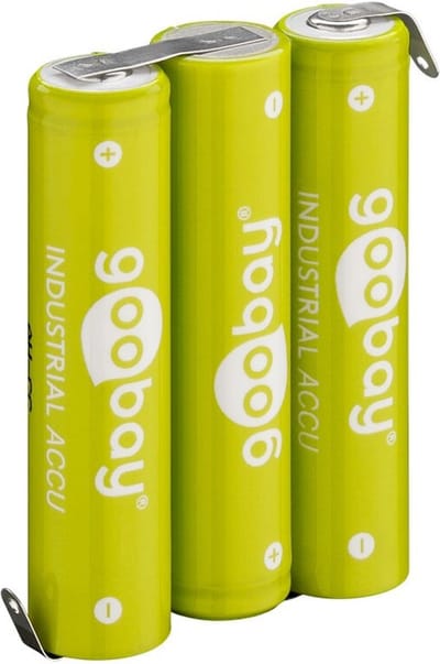 Goobay 3x AAA (Micro) - 800 mAh - soldeerlip (Z), nikkel-metaalhydride batterij (NiMH), 3.6 V
