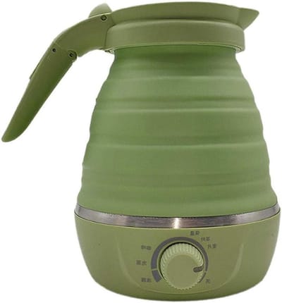Waterkoker Reizen - Draagbare Koker - Koken Onderweg - Opvouwbaar Ontwerp - 1 Liter - Groen