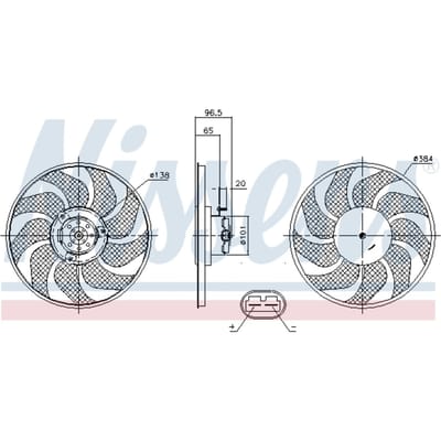 Koelventilatorwiel, motorkoeling NISSENS 85704