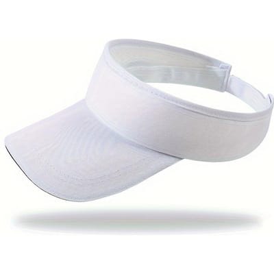 Sport Vizieren Minimalistische Lege Tophoed Met Verstelbare Band, Zomer Zonbeschermingshoed Voor Hardlopen, Wandelen & Vissen white
