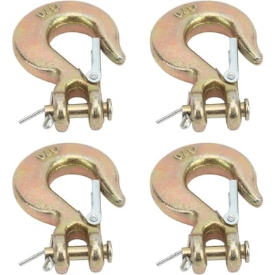 4 Pièces Crochet à chape à œil 1 4in Capacité 2750lbs Acier forgé robuste Crochet à émerillon pour levage