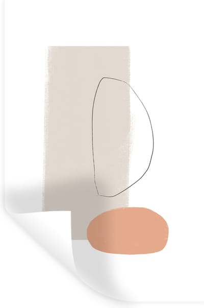 Muurstickers - Sticker Folie - Minimalisme - Pastel - Abstract - 20x30 cm - Plakfolie - Muurstickers Kinderkamer - Zelfklevend Behang - Zelfklevend behangpapier - Stickerfolie