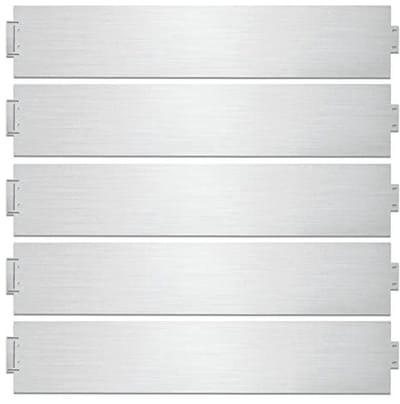 Metaal Gazonrand 100 x 15 cm - Verzinkt, Duurzaam, Flexibel, Beschermt Bloembedden - Verkrijgbaar in Meerdere Lengtes