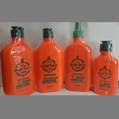 Groei & Kracht Kit – Poderoso By Gold Spell Co (Shampoo + Conditioner + Tonic + Serum)