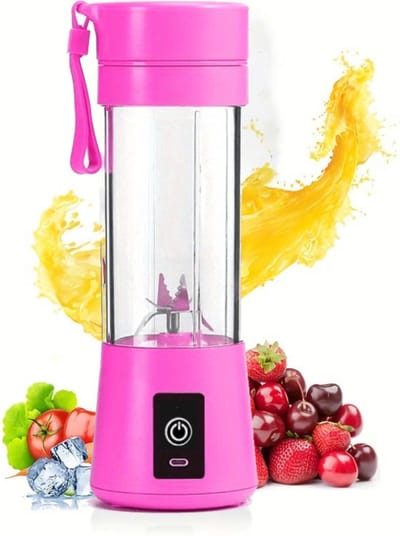 Livano Portable Blender - Shakebeker Met Mixer - Draadloze Blender - Elektrische Shakebeker - Blender To Go - Draagbare Blender - Roze