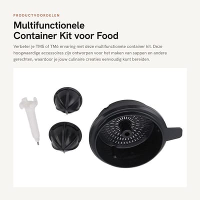 Dailygoods- Voedselprocessor Hulpstukken Hoogwaardige Accessoires - Sapcentrifuge - Duurzaam - Geschikt voor TM5/TM6 - Efficiënte Sapextractie - Ideaal voor Gezonde Dranken - Keukenmachine