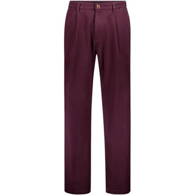 Gardeur Broek Liberty Cotton Tencel Sophisticated Twill Soft Touch Casual Look Bordeaux / male