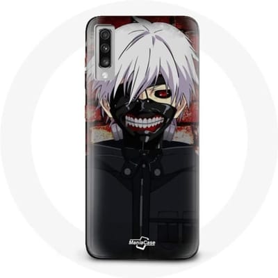 Hoesje - Maniacase - Samsung Galaxy A70 - Tokyo Ghoul - Flexibel - Zwart zwart
