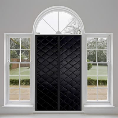 Geïsoleerde Deur - Isolatiegordijn Deur - Tocht Vrijhouden - Magnetische Sluiting - 110x200cm - Zwart
