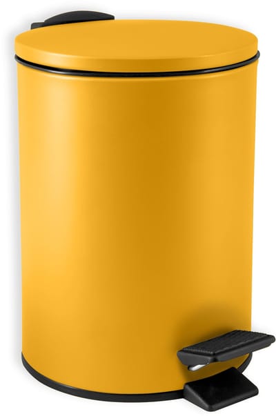 spirella Pedaalbak 3L - ADELAR - Adelar Pedaalbak 3L - Softclose Prullenbak met Uitneembare Binnenemmer - Mat Staal - 16,8 x H 25 cm - Matt Sun