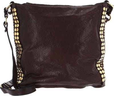 CAMPOMAGGI Leren Schoudertas Bucket Bag Moro Bruine