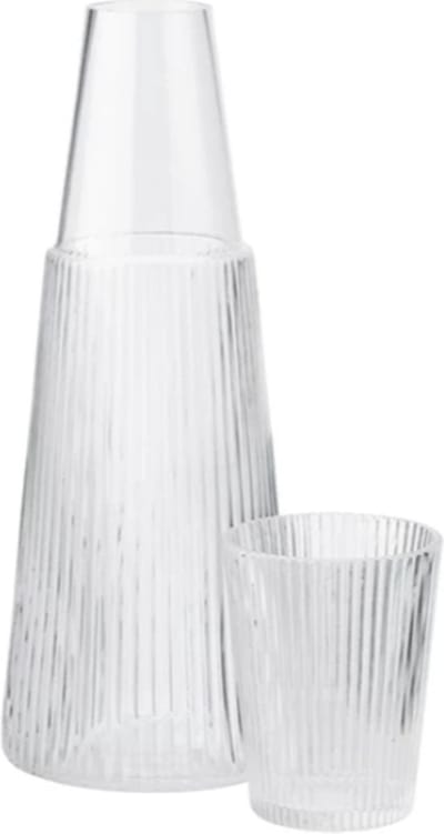 Stelton Pilastro - Karaf met glas - 1L - Transparant