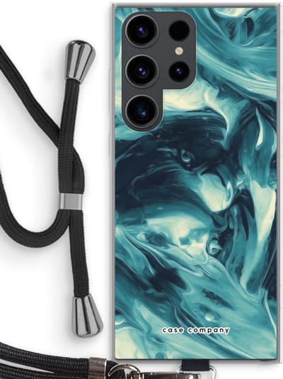 Case Company® - Hoesje met koord geschikt voor Samsung Galaxy S23 Ultra hoesje met Koord - Dreaming About Whales - Telefoonhoesje met Zwart Koord - Bescherming aan alle Kanten en Over de Schermrand