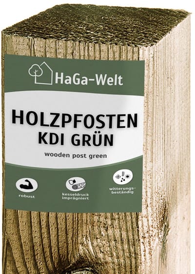 10x Houten Palen 9x9x180cm Groen Geïmpregneerd Grenenhout voor Hekbouw