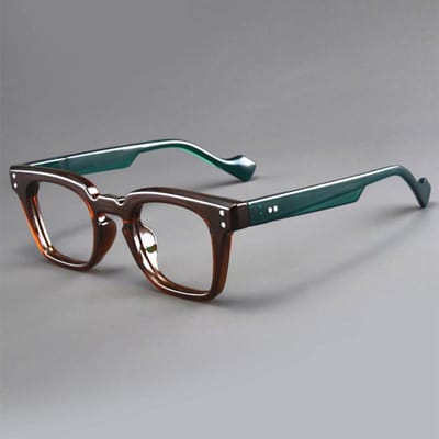 Vintage Vierkante Bril Heren Retro Design Chique Blauw Licht Blokkerende Bril Nieuw Trendy Merk Design Optische Monturen as picture shows gray