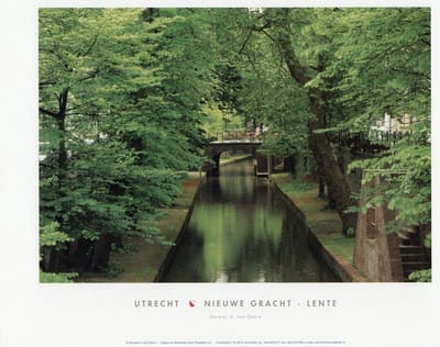 Nieuwegracht (lente) - Herman van Doorn - Utrechtse Poster - 35 x 50 cm
