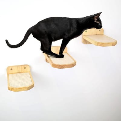 Katten Klim Wand - Klimmuur - Krabpaal voor Grote en Kleine Katten - Krabton - Bruin