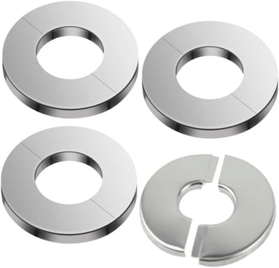 Stalen pijpkappen 25MM - 4-pack roestvrij staal - zonder boren - verbergt lelijke gaten - ShopVlot