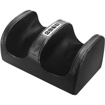 Elektrische Shiatsu Voetmassager met Verwarmingskneeddiepe weefselontspanning voor Kuitpijnverlichting Spiervermoeidheid Vibrerende Machine US Plug black
