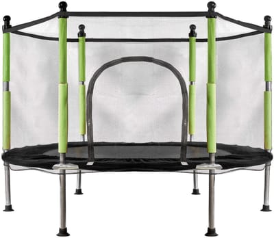 Playos® - Trampoline met veiligheidsnet - Groen - 140 cm - tot 150 kg - Tuintrampoline - Speelgoed