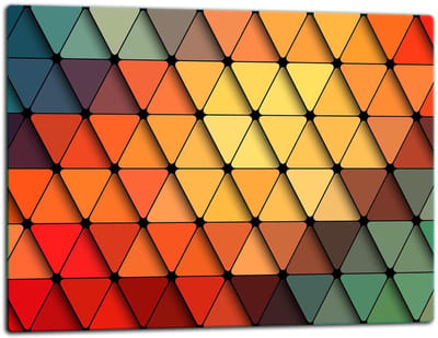 TMK ArtDeko - Snijplank - Glas - 52x40cm - Veelkleurig