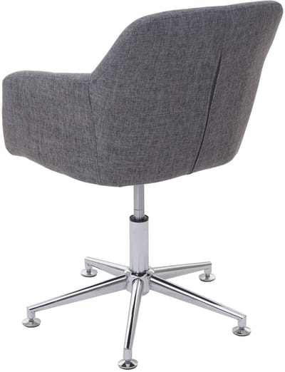 Eetkamerstoel MCW-A74, draaistoel, loungestoel, in hoogte verstelbaar ~ textiel, grijs