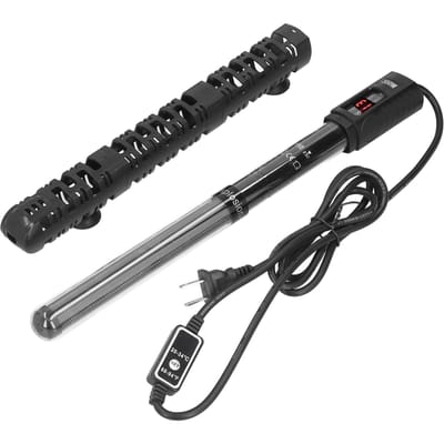 Aquariumverwarmer Instelbaar LED Digitaal Display Aquariumverwarmer met Beschermende Schaal black